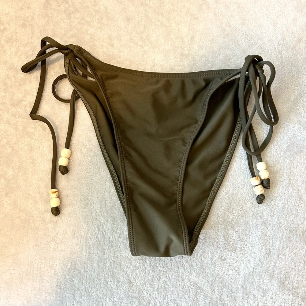 Faithfull the Brand Ada Bikini Bottom Khaki Size XS